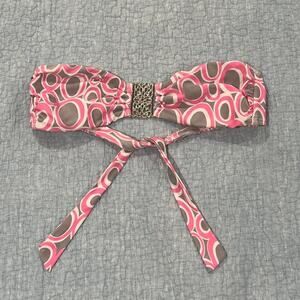 Trina Turk Pink Bandeau Bikini Top